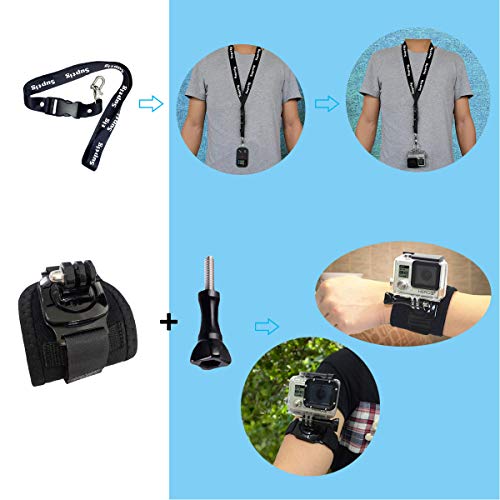 Suptig Accessories Kit Compatible for Gopro Hero 13/Hero12/11/10/9/8/7/6/5/4/3/3+/2/Session gopro Max2 Gopro Fusion DJI Action 5 pro/5/4/3, Insta360 X5/X4, AKASO Action Camera Accessories
