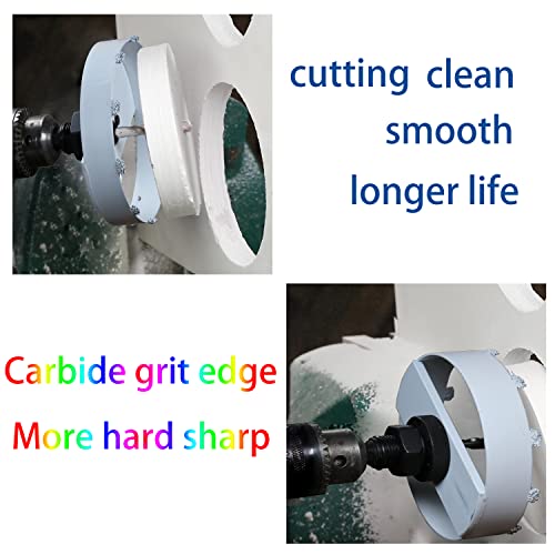 Recessed Light 6-3/8 Inch Carbide Hole Saw Cutter With Extra Gift For 6” Light Cutting Drywall, Ceiling Tile #TOP1
