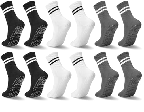 Recopilación de Ropa de Yoga y Pilates para Hombre . 48 6 Pares Calcetín Yoga antideslizante, Largo para Pilates, Trampolín, Interior o Exterior, Yoga Socks Antiderrapantes, Pilates, Ballet