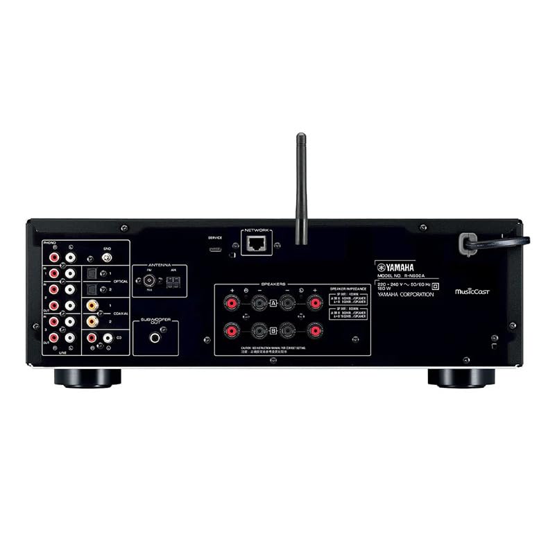 Image of Yamaha R-N600A Network Receiver Bundle w /AudioQuest Jack Russell (Black)