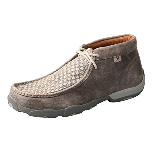 Image of Twisted X Men's Chukka Driving Moc, Moc Toe, Woven Grey & Grey, 14 W