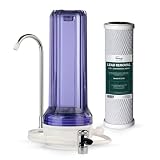 iSpring CKC1C-PB 2.5' x 10' Countertop Water Filter, SGS-Tested, Reduces Lead, Chlorine, Odors. THMs, 7000 Gallons, Up to 12 Months, Easy...