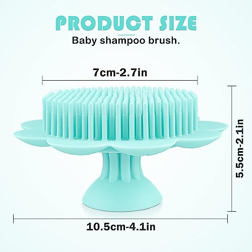 Image of Baby Cradle Brush - Silicone Massage & Exfoliator Brush for Newborns to Toddlers (Green)