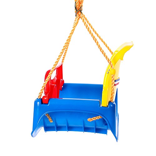 AIPINQI 3 in 1 Kids Swing Seat, Infant Toddler Children Secure Swing Seat Detachable Swing Seat High Back Swing Set for Playground Indoor Outdoor, Blue