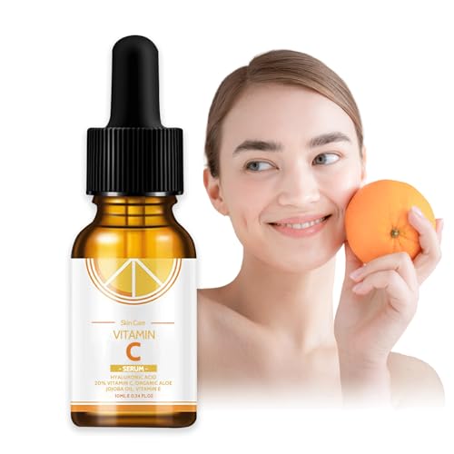 Trendyfave 20% Vitamin C Serum For Face With Hyaluronic Acid, Aloe, Vitamin E, Hydrating Hyaluronic Acid Serum, Anti Aging Vitamin C Moisturiser, Hydrate & Plump Skin, Even Skin Tone, 10ml