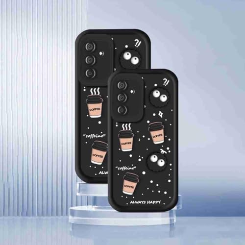 Image of Compatible for Samsung Galaxy A16 5G Cute Fun 3D Ball Cartoon Coffee Liquid Silicone Soft Case Phone Case Back Cover for Samsung Galaxy A16 5G (Black)