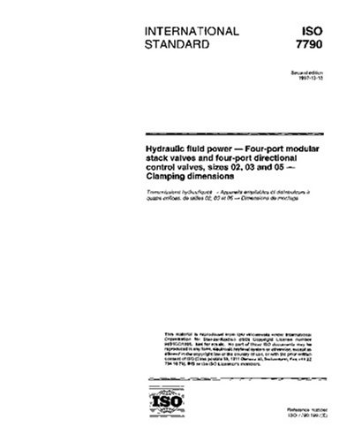 ISO 7790:1997, Hydraulic fluid power - Four-port modular stack valves ...