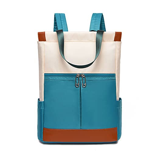 Mochila casual feminina mochila para laptop de 14 polegadas bolsa de viagem portátil (Verde)