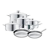 WMF 8400001725 11 Piece Stainless Steel Cookware Set, Silver