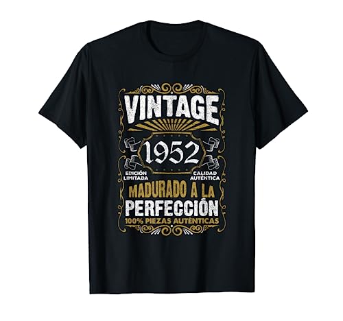 Vintage 1952 70 Cumpleaños Regalo Hombre Mujer 70 años Camiseta