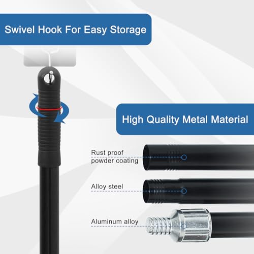 image for PBHEPJ 24 Inchs Push Broom Outdoor Heavy Duty, Shop Broom with 60