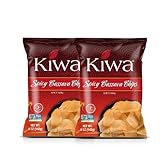 KIWA Spicy Cassava Chips with BBQ - Vegan Chips Snacks for Adults - Deliciously Crunchy Kettle-Cooked Chips - Gluten Free, Non-GMO, Kosher (Pack of 2-5oz)