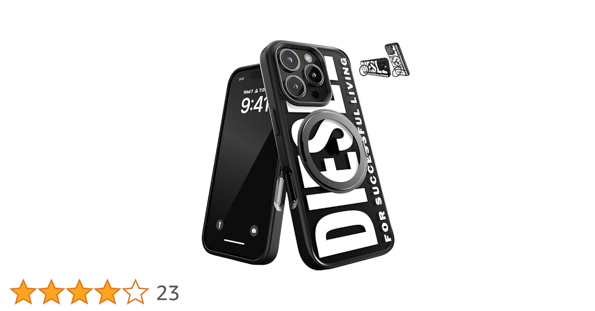 DIESEL iPhone16Proケース Magsafe対応リング付き　黒 Amazon.co.jp: DIESEL iPhone16Proケース Magsafe対応 リング