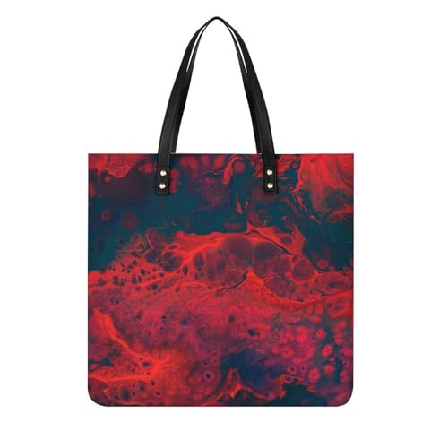 Tote bag rouge femmes grand sac à main shopper et bandoulière de voyage