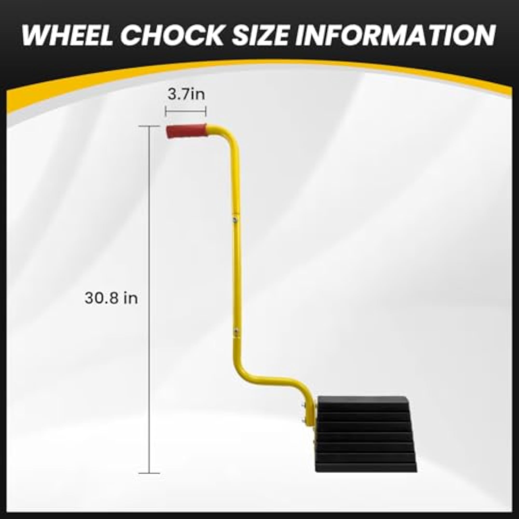 Heavy Duty Rubber Wheel Chock with Handle