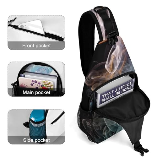 Psychedelic Smoke Sling Bag mochila casual para hombre y mujer miniatura 6