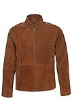  Nouvelle Course pour Hommes Tom Cruise Impossible 5917 Bronzer Classic Biker Style Veste en Cuir véritable en Daim (XL)