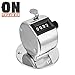 Desk Tally Counter with Base, Metal Mechanical Desktop Counter Clicker with Base Mount, Resettable Manual 4 Digit Registers 0-9999 Clicker Counter with Chrome Plated for Bank Counter Event