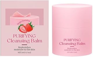 Strawberry Cleansing Makeup Balm – Gentle Makeup Remover, Hydrating & Moisturizing, Smooth & Soft Skin Care, Suitable for All Skin Types, 100ml