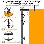 Backdrop Stand, Photo Video Studio 8.5 x10ft Adjustable Support Portable Stand Heavy Duty for Photoshoot, Parties, Projector Screen with 2 Water Bag, 6 Backdrop Clips, 6 Curtain Ring Clip - Image 3