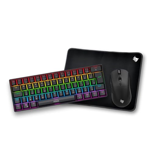 Combo Gamer Pichau Netuno Light 3x1 | Rainbow | Teclado Mecanico ABNT2 | Mouse 4200DPI | Mousepad Medio | PG-NTNL-RBW01