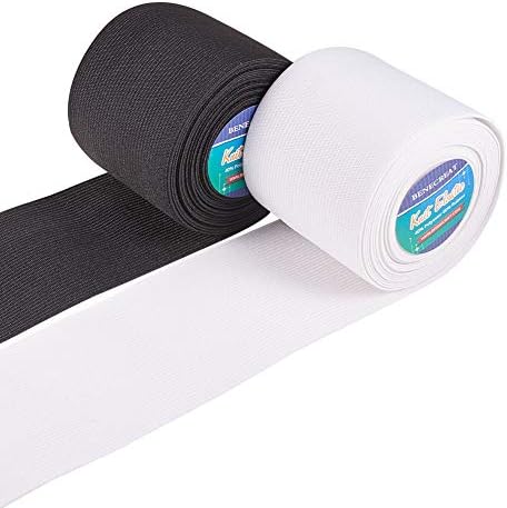 BENECREAT 34M (37 Yards) Ribbon Elastic Stretch Elastics for Hair Ties Headbands - 34 Colors by 1M