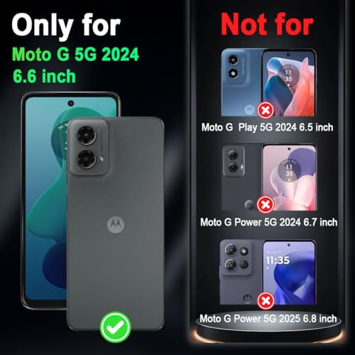 Miqala for Moto G 5G 2024 Case,Glow in The Dark Three Layer Heavy Duty Shockproof Full Body Protection Hard Plastic Bumper+Soft Silicone Protective Case for Motorola Moto G 5G 2024,Dark by Miqala - Used condition - US$6.40