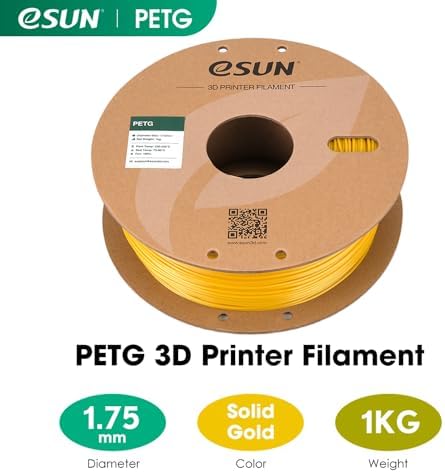 eSUN filament do drukarki 3D PETG, filament PETG 1,75 mm, dokładność wymiarów +/- 0,05 mm, 2,2 funta (1 kg), szpula, filament 3D do drukarek 3D