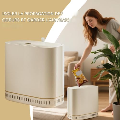 Poubelle de chambre avec couvercle étanche pour bloquer les odeurs tenaces - 2