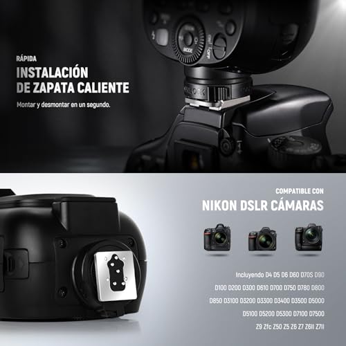 Ficha técnica NEEWER Z1-N TTL Flash Speedlite de Cabeza Redonda para Nikon con Difusor Domo Magnético - Fernando Cortés