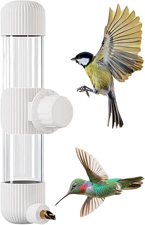 鳥 水入れ 自動給水器 小動物 水飲みボトル 大容量220ml ケージ外付けウォーターボトル みずのみ器 バードフィーダー文鳥 インコ 水差し 鳥 水飲み ペット給水器 漏れ防止 お留守番 オウム ハムスター うさぎ ペット用品 (ホワイト)