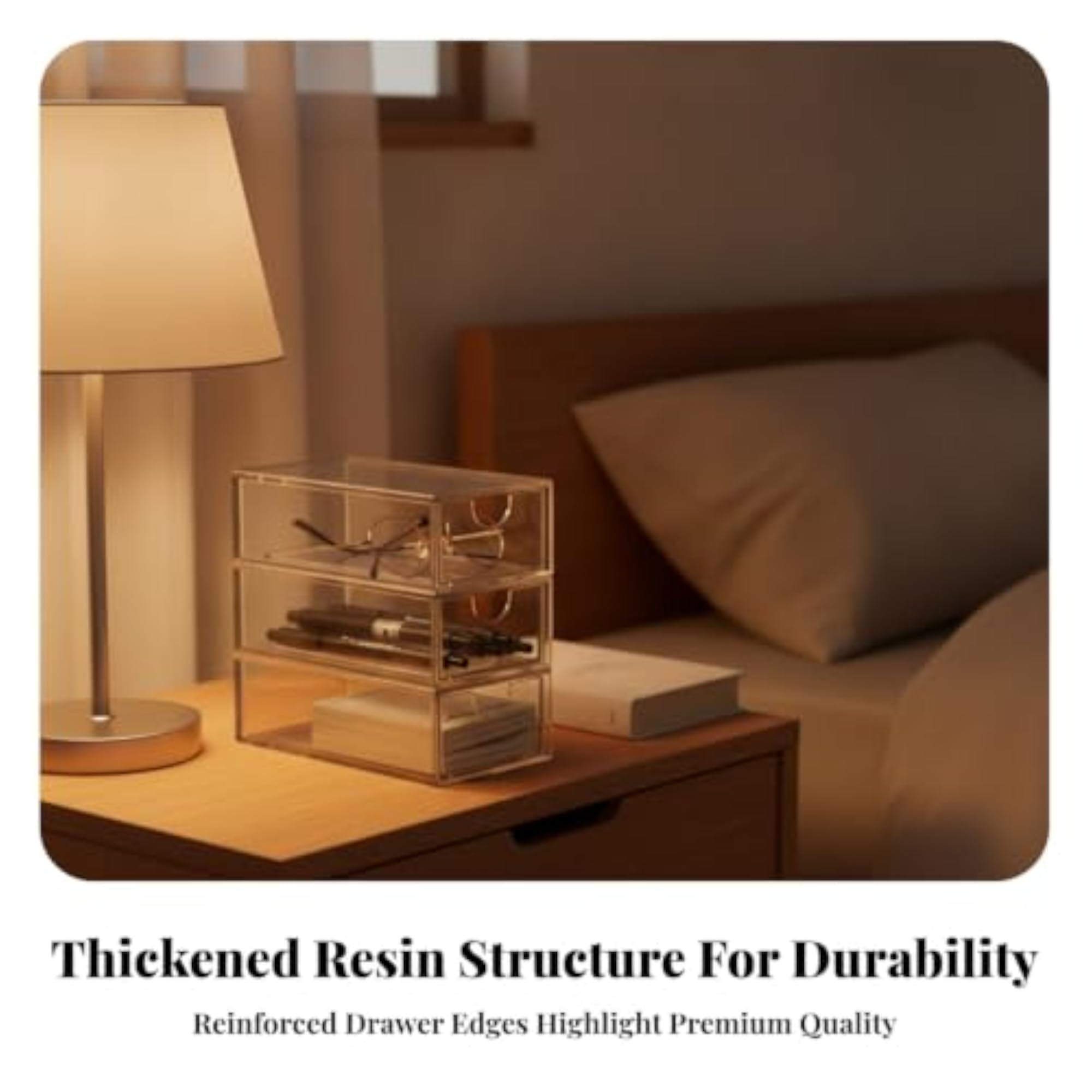 3 Pieces Stackable Eyewear Storage Box with Drawers