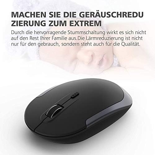 iClever GK03 bezprzewodowa klawiatura 2,4 G, aluminiowa, bezprzewodowa klawiatura, układ QWERTZ (niemiecki), do komputera/komputera stacjonarnego/laptopa/interfejsu/Windows 10/8/7/Vista/XP (2,4 GHz,