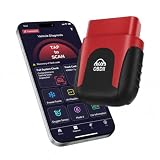 UJS Rocco OBD2 Scanner Bluetooth for iPhone & Android, No Subscription(Red)