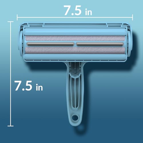 DELOMO Pet Hair Removal Tool, Pet Hair Remover - Lint Roller for Pet Hair - Cat and Dog Hair Remover for Couch, Furniture, Carpet, Car Seat, Reusable Lint Roller with Fur Bin, Pet Owner Essential