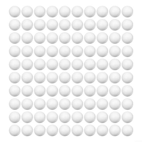 Palline in schiuma solida per decorazioni di torte e composizioni floreali, 100 pezzi, 2,5 cm