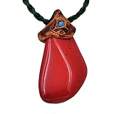 Jasper Red Pendant Chakra Necklace with Genuine Healing Crystal Stone, Crystals Jewelry for Women an