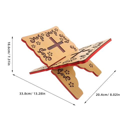 Estantería de libro abierto de madera PRETYZOOM con ruedas para muebles 3