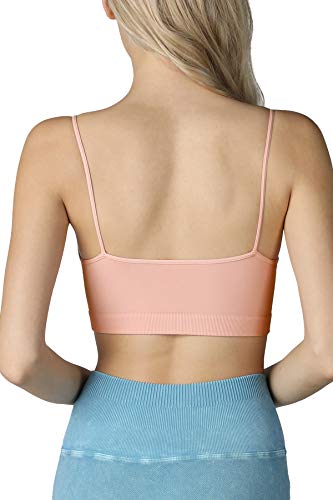 NIKIBIKI Women Seamless Triple Criss Cross Bralette, One Size (Cloud Pink) - Image 4