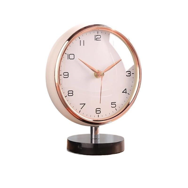 Horloge de bureau design minimaliste dore lectronique et silencieuse pour salon moderne