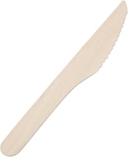 Greenovation Wooden Knives | 100 pcs | Eco-Friendly Wooden Cutlery – Made of Birchwood – Compostable and Biodegradable Cutlery – Sturdy Cutlery for Parties, Dinner