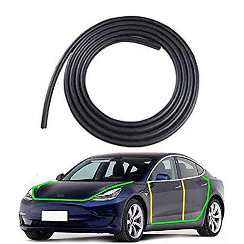 wuwenjun 1 Ensemble de Garniture de Porte de Voiture Moulage en Caoutchouc Kit de Joint de Porte en Caoutchouc insonorisé Bande de Joint de Courant d'air pour Tesla modèle 3 Cover