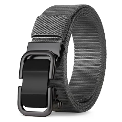 FALAN MULE Ratchet Belts Men Casual Golf Web Belt Nylon Automatic Buckle Belt No Holes Invisible Belt for Men