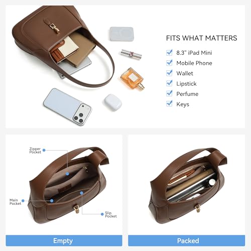 Image of BOSTANTEN Shoulder Bag for Women Designer Lightweight Leather Purses