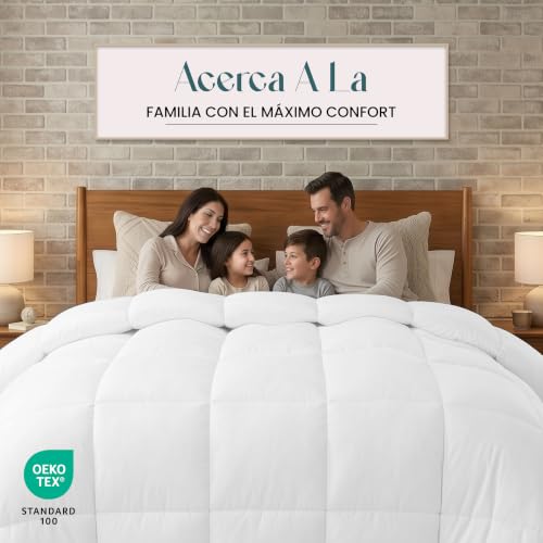 Miniatura 4 de Utopia Bedding Edredón De Fibra 200x200 Cm, Fibra Hueca Siliconada, 1480 Gramo Blanco, Cama 105-200 X 200 Cm