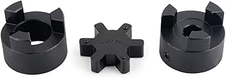 1/2" to 1" L075 Flexible 3-Piece L-Jaw Coupling Coupler Set & Buna-N NBR Rubber Spider for Log Wood Splitter