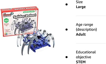 Battery Operated Electronic Spider Robot - STEM Educational DIY Science Kit - Physics Science Experiments Lab Building Robotics Adventure Toy for Kids Aged 8 and over (Spider Robot Kit)