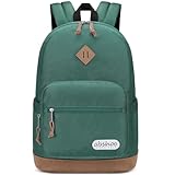 abshoo Classic Backpack for School College Bookbag Middle High School Bakcpacks for Teen Casual Daypack (Green)