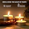 Welburn Veda&Co® Wax Unscented Tealight Candles Pack of 100 for Diwali Decoration | Long Burning | Smokeless | Candles for Home Decor, Offices, Dining & Special Occasions #3