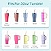 Soledea 30 oz Straight Metal Straws with Silicone Tip for 30 oz Tumbler, 6 Pcs Stainless Steel Reusable Drinking Metal Straw for YETI, STANLEY, US Acrylio, BJPKPK, Simple Modern and so on